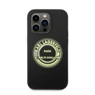   Karl Lagerfeld Silicone RSG Apple iPhone 14 Pro hátlap tok, fekete