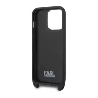   Karl Lagerfeld Monogram Plaque Logo Apple iPhone 14 Pro hátlap tok, fekete