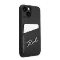   Karl Lagerfeld Signature Logo Cardslot Apple iPhone 14 Plus hátlap tok, fekete