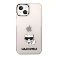   Karl Lagerfeld Transparent Choupette Body Apple iPhone 14 Plus hátlap tok, rózsaszín