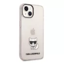Karl Lagerfeld Transparent Choupette Body Apple iPhone 14 Plus hátlap tok, rózsaszín