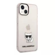   Karl Lagerfeld Transparent Choupette Body Apple iPhone 14 Plus hátlap tok, rózsaszín