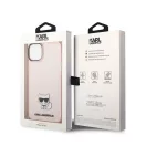 Karl Lagerfeld Transparent Choupette Body Apple iPhone 14 Plus hátlap tok, rózsaszín