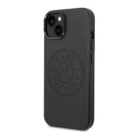   Karl Lagerfeld Leather Perforated Apple iPhone 14 Plus hátlap tok, fekete