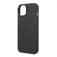   Karl Lagerfeld Leather Perforated Apple iPhone 14 Plus hátlap tok, fekete