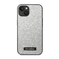   Karl Lagerfeld Glitter Plaque Apple iPhone 14 Plus hátlap tok, ezüst