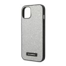 Karl Lagerfeld Glitter Plaque Apple iPhone 14 Plus hátlap tok, ezüst