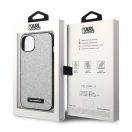 Karl Lagerfeld Glitter Plaque Apple iPhone 14 Plus hátlap tok, ezüst