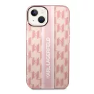 Karl Lagerfeld Mono Vertical Stripe Apple iPhone 14 Plus hátlap tok, rózsaszín