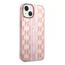 Karl Lagerfeld Mono Vertical Stripe Apple iPhone 14 Plus hátlap tok, rózsaszín