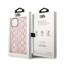 Karl Lagerfeld Mono Vertical Stripe Apple iPhone 14 Plus hátlap tok, rózsaszín