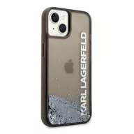   Karl Lagerfeld Liquid Glitter Elong Apple iPhone 14 Plus hátlap tok, fekete