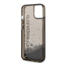 Karl Lagerfeld Liquid Glitter Elong Apple iPhone 14 Plus hátlap tok, fekete