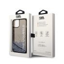 Karl Lagerfeld Liquid Glitter Elong Apple iPhone 14 Plus hátlap tok, fekete