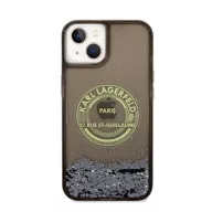   Karl Lagerfeld Liquid Glitter RSG Apple iPhone 14 Plus hátlap tok, fekete