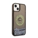 Karl Lagerfeld Liquid Glitter RSG Apple iPhone 14 Plus hátlap tok, fekete