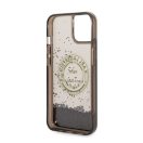 Karl Lagerfeld Liquid Glitter RSG Apple iPhone 14 Plus hátlap tok, fekete