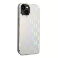   Karl Lagerfeld Monogram Iridescent Apple iPhone 14 Plus hátlap tok, ezüst