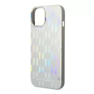   Karl Lagerfeld Monogram Iridescent Apple iPhone 14 Plus hátlap tok, ezüst