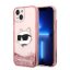 Karl Lagerfeld Glitter Choupette Head Apple iPhone 14 Plus hátlap tok, rózsaszín