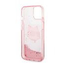 Karl Lagerfeld Glitter Choupette Head Apple iPhone 14 Plus hátlap tok, rózsaszín