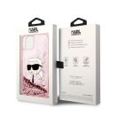 Karl Lagerfeld Glitter Karl Head Apple iPhone 14 Plus hátlap tok, rózsaszín