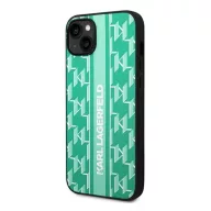   Karl Lagerfeld Monogram Stripe Apple iPhone 14 Plus hátlap tok, zöld