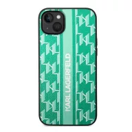   Karl Lagerfeld Monogram Stripe Apple iPhone 14 Plus hátlap tok, zöld