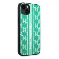   Karl Lagerfeld Monogram Stripe Apple iPhone 14 Plus hátlap tok, zöld