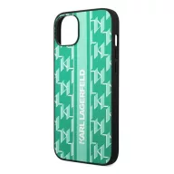   Karl Lagerfeld Monogram Stripe Apple iPhone 14 Plus hátlap tok, zöld