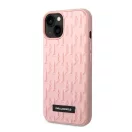 Karl Lagerfeld 3D Monogram Apple iPhone 14 Plus hátlap tok, rózsaszín
