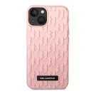 Karl Lagerfeld 3D Monogram Apple iPhone 14 Plus hátlap tok, rózsaszín