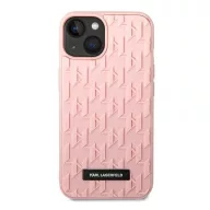   Karl Lagerfeld 3D Monogram Apple iPhone 14 Plus hátlap tok, rózsaszín