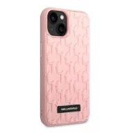   Karl Lagerfeld 3D Monogram Apple iPhone 14 Plus hátlap tok, rózsaszín