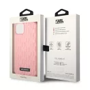 Karl Lagerfeld 3D Monogram Apple iPhone 14 Plus hátlap tok, rózsaszín