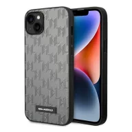   Karl Lagerfeld Saffiano Mono Metal Apple iPhone 14 Plus hátlap tok, szürke