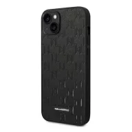   Karl Lagerfeld Saffiano Mono Metal Apple iPhone 14 Plus hátlap tok, fekete