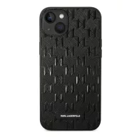   Karl Lagerfeld Saffiano Mono Metal Apple iPhone 14 Plus hátlap tok, fekete