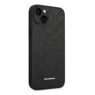   Karl Lagerfeld Saffiano Mono Metal Apple iPhone 14 Plus hátlap tok, fekete