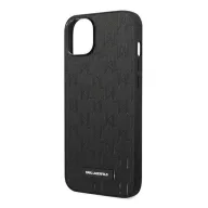   Karl Lagerfeld Saffiano Mono Metal Apple iPhone 14 Plus hátlap tok, fekete