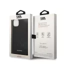 Karl Lagerfeld Saffiano Mono Metal Apple iPhone 14 Plus hátlap tok, fekete
