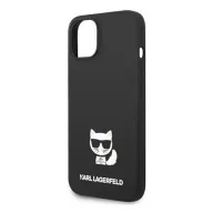   Karl Lagerfeld Silicone Choupette Body Apple iPhone 14 Plus hátlap tok, fekete