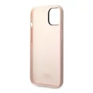 Karl Lagerfeld Silicone Choupette Body Apple iPhone 14 Plus hátlap tok, halvány rózsaszín