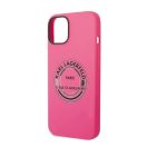 Karl Lagerfeld Silicone RSG Apple iPhone 14 Plus hátlap tok, rózsaszín