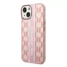Karl Lagerfeld Mono Vertical Stripe Apple iPhone 14 hátlap tok, rózsaszín