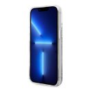 Karl Lagerfeld Liquid Glitter Big KL Apple iPhone 14 hátlap tok, ezüst