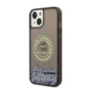 Karl Lagerfeld Liquid Glitter RSG Apple iPhone 14 hátlap tok, fekete