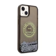   Karl Lagerfeld Liquid Glitter RSG Apple iPhone 14 hátlap tok, fekete