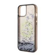  Karl Lagerfeld Liquid Glitter RSG Apple iPhone 14 hátlap tok, fekete