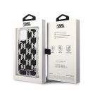 Karl Lagerfeld Liquid Glitter Monogram Apple iPhone 14 hátlap tok, fekete